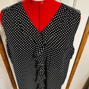 Zac & Rachel Black and White Polka Dot Blouse